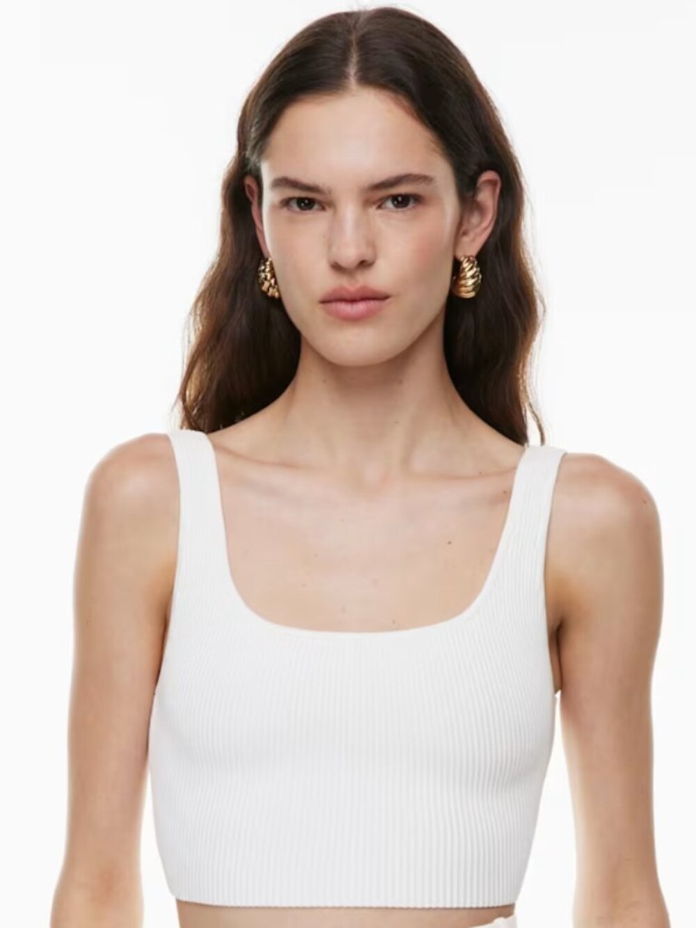 Babaton Sculpt Knit Squareneck Cropped Tank